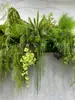 Bosque Escandinavo Verde Planta Verde Hoja Verde Techo de Salón de Bodas Mimosa Plástico Flor Falsa Hierba de Amante Eucalipto