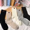 Meias de Caxemira para Mulheres, Meia Cano Médio Engrossada Outono e Inverno Caxemira de Coelho Quente Meias Largas, Meias de Cano Longo Torcidas Estilo Retrô Japonês para Inverno