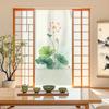 Nueva Cortina de Puerta de Tela de Lino Estilo Antiguo Pintura China para Hogar Vestidor Dormitorio Baño Cortina Divisoria Media Cortina Venta al por Mayor