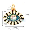 L45 Accesorios para joyería DIY cobre puro chapado en oro plateado recubierto de oro estilo europeo y americano Ojo del Diablo colgante multicolor