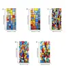 Bestseller transfronteiriço: várias cortinas estampadas para decoração de quarto e casa, adesivos de vidro eletrostáticos foscos vintage
