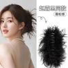 2026 Novo Prendedor de Cabelo de Pena Outono e Inverno Novo Prendedor de Tubarão de Pena de Avestruz Preta com Letras de Strass Grande Grampo de Cabelo Acessório de Cabelo