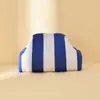 Bolso de Mano de Punto Rayado, Bolso de Mahjong, Versátil Portátil para el Día a Día, Tejido con Clip de Almacenamiento, Bolsa de Maquillaje, Gran Capacidad