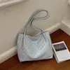 2026 Verano Nuevo Estilo Perezoso Bolso Tote de Gran Capacidad Moda Transfronteriza Bolso para Mujer Simple de Lunares Bolso de Hombro para el Trabajo