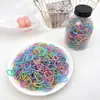 Elásticos de Cabelo Descartáveis para Mulheres, Pretos, Espessados, Alta Elasticidade, Não Danificam o Cabelo, Pequenos Elásticos de Cabelo para Crianças, Acessórios de Cabelo