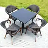 Silla de comedor exterior, taburete de patio, silla individual, silla de jardín de ratán de ocio para exteriores, silla de balcón exterior para cafetería y tienda de té con leche