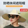 Sombrero de Paja Estilo Antiguo de Agricultor para Hombre Verano Plegable Protección Solar Ala Ancha Pesca Sombrero de Sol Sombrero de Sol