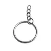 Corrente de Chaveiro de Metal Acessórios de Joia DIY Chaveiro Niquelado Materiais Artesanais Chaveiro de Brinquedo Galvanizado Corrente para Pendurar