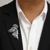 Broche de Textura Retro Transfronterizo Europeo y Americano Dibujos Animados de Animales Alas Corsage Pin Estilo Palacio Accesorios para Hombres