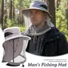 Sombrero Plegable Unisex Anti-Mosquitos Con Malla Oculta Repelente Protección Contra Insectos Abejas Casual Exterior Protector Solar Gorra de Pesca