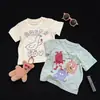 Roupas de bebê estilo coreano, blusas finas de verão para bebês, camisetas casuais e fofas para bebês, super adoráveis com estampas para o verão
