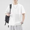 Camiseta de Manga Corta Transpirable de Hielo y Algodón Antiarrugas Fresca para Hombre Anyang 2026 Verano Moderna Ligeramente Holgada de Media Manga