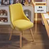 Silla de computadora para uso doméstico, silla de comedor de madera maciza, simple y cómoda para sentarse a largo plazo, taburete para escritorio de estudio con respaldo, silla de maquillaje para dormitorio de niñas