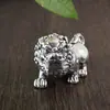 Branco Cobre Velho Leão Verde Chá Pet Relief Presente Coleção Decoração Home Office Desktop Retro Chinês Pequenos Ornamentos