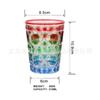 Taza de agua de vidrio de color vintage pintada a mano de celebridades de Internet, creativa taza de cerveza de jugo de diamante de vidrio verde en relieve