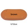 Fundo Rígido para Bolsa de Crochê 12-25cm DIY Placa de Fundo de Couro Tira de Tecido Fio Crochê Base Oval para Bolsa Fundo