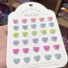 Acessórios Tridimensionais em Resina com Formato de Coração para Nail Art Transfronteiriça, Decorações de Unha DIY Feitas à Mão, Brincos, Capas de Celular, Acessórios de Unha Vestíveis