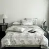 Conjunto de cama de quatro peças 100% algodão, fio 40, escovado, com variedade de estampas florais, hipoalergênico e espessado para conforto, adequado para fornecimento a plataformas de e-commerce e pousadas