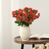 Ramo Pequeño de Flores Artificiales de Camelia, Manojo Pequeño de Adornos Florales para Decoración de Sala de Estar en Casa, Materiales de Flores Artificiales de Alta Gama