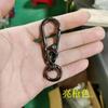 Llavero de coche sencillo y moderno con hebilla de perro de aleación grande, cadena de metal giratoria, adorno colgante para llaves, pequeños regalos.