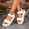 Sandalias de mujer de moda transfronterizas europeas y americanas 2026 verano, sandalias romanas de playa casuales de suela gruesa, venta al por mayor de comercio exterior