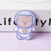 Crachá de Urso da Série Astronauta de Desenho Animado em Acrílico, Pingente para Bolsa, Pequeno Patch de Acessório, Estilo Moderno e Personalizado