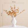 Shumen Simulación de hojas de eucalipto Flores artificiales Ramo de flores secas Flores de seda Decoración de escritorio para sala de estar Adornos florales para pasillo