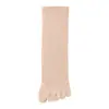 Calcetines de Seda Ultra Delgados de Cinco Dedos para Mujer, Calcetines Frescos de Media Pantorrilla, Calcetines sin Costuras de Borde Suelto para Maternidad, Calcetines Absorbentes de Sudor y Resistentes al Olor con Dedos Separados