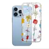 Nuevo producto de comercio exterior: funda de flor con línea artística adecuada para Apple 17pm, funda de teléfono artística, funda transparente de cobertura total para iPhone 16