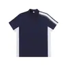 Camiseta de verano de bloques de color con media cremallera y cuello alto, 50 unidades, con logo personalizado impreso, transpirable, corte holgado, manga corta, para uso en el campus