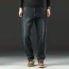 Moda Masculina Fengshe / Lançamento Primavera e Outono 2026 Novos Jeans Retos Vintage de Negócios para Homens, Calças Longas Largas Retro Soltas