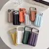 Funda de teléfono iPhone 17 estilo oscuro de lujo con patrón de lichi y airbag, media cubierta 17 Pro, funda de teléfono dura de enfriamiento 16 Pro Max