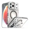 Adequado para Apple 17Promax Suporte de Lente Transparente Capa de Celular Iphone16 Tira Anticolisão Capa Protetora Magnética 15