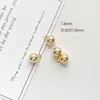 Pingente de Contas Redondas Sólidas Banhado a Ouro Cobre Conserva Cor Material para Brincos Pulseiras Tornozeleiras Contas Penduradas Acessórios