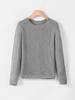 26 Nuevo Estilo de Principios de Otoño Seda de Morera Cachemira Puyuan Alta Gama Minimalista Camiseta Básica Cuello Redondo Color Sólido Estilo Coreano Dopamina