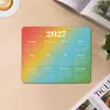 Amazon Cross-Border Mouse Pad Simples Calendário de Escritório Tamanho Pequeno 2027 Calendário Mensal em Inglês Bloco Espessado Antiderrapante