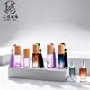 En Stock Exquisita Botella de Perfume con Borla 10ml con Tapa de Madera de Haya, Botella de Vidrio Roll-On, Botella Dispensadora de Muestras de Perfume en Spray Portátil