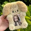 Libro Rojo Mismo Estilo Perrito Batido Peluche Porta Tarjetas para Tarjeta de Comida y Tarjeta de Autobús 3 Pulgadas Pequeño Almacenamiento de Tarjetas Estuche Protector Bolso Colgante