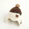 Gorro para Bebé para Otoño e Invierno, Moda Estilo Coreano para Niños Pequeños con Protección para Orejas Acolchada, Gorro Lei Feng Cálido y a Prueba de Viento de Invierno para Niños y Niñas