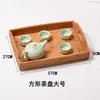 Bandeja de té rectangular hecha a mano de ratán para el hogar, bandeja de té con drenaje, bandeja para burbujas secas, bandeja de almacenamiento de joyas, bandeja de té, bandeja de almacenamiento de té