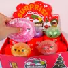 Bolas de estresse em formato de rena coloridas com enchimento de pó e contas, para o Natal, brinquedos de apertar para escritório e brinquedos antiestresse voltados para exportação