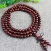 Pulsera de sándalo rojo lobular africano de madera maciza natural 2.0 cuentas de sándalo rojo sangre de Zambia 108 joya de mano para pareja de hombres y mujeres