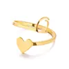 Moda Popular Transfronteriza Anillo Abierto Simple de Acero Inoxidable Anillo de Cola de Amor Tridimensional Anillo Ajustable Venta al por Mayor