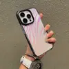 Funda para Teléfono Móvil de Comercio Exterior con Patrón de Ola Degradado Rosa Adecuada para Apple 17Pm, Alto Valor Estético para Niñas, Funda Suave Transparente para iPhone 16