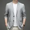 Blazer ligero de verano con protección solar para hombre, blazer versátil de moda casual primavera-verano, chaqueta ultrafina de un solo botón