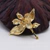 DIY Jóias Headwear 24K Cor de Ouro Tridimensional cos Antigo Traje Hairpin Anel Acessórios Flor Cabeça de Flor Hairpin Traje Antigo B643