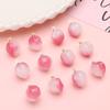 Colgante de cristal rosa melocotón para niña, hecho a mano, para pulsera, pendientes, accesorios de joyería