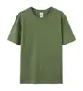 Camiseta de Algodón Puro con Cuello Redondo Talla Americana Estampado de Logo Personalizado Camiseta Versátil Casual Cultural Camiseta sin Mangas de Hombro Caído Talla Grande Manga Corta