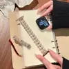 Correa de Reloj de Bucle Único Color Perla con Diamantes Adecuada para Apple Watch S10 S11 Huawei Fit4 Gt6 Xiaomi 10 Pulsera