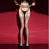 Meia-calça Strappy Leopard Print Tamanho Plus Size Little Red Matchmaker Renda Cintura Alta Aurora Peça Única Brilho de Óleo Ultra-Fina Sedosa Alta Densidade para Mulheres